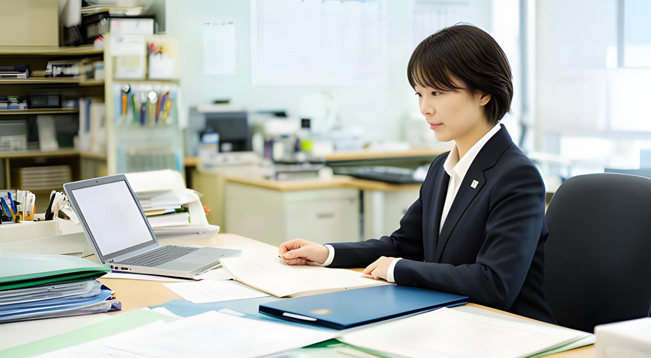 地方の事業所で、採用計画と日々の業務を確認する人事担当者