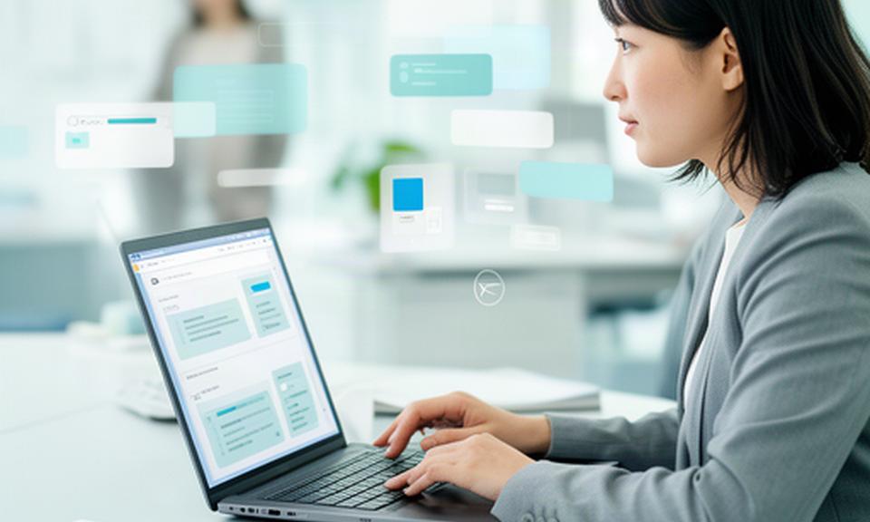 社内手続きの案内を検索し、問い合わせへの回答を確認する人事担当者